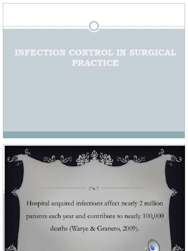 Infection Control in Surgical Practice | PDF | Transmission (Medicine ...