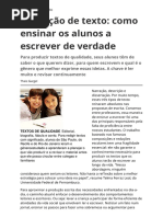 Producao de Texto Como Ensinar Os Alunos a Escrever de Verdade