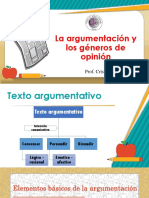 La Argumentación y Los Géneros de Opinión