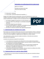 Pharm Droit-5an-Organisation Administrative Et Professionnel de La Pharmacie