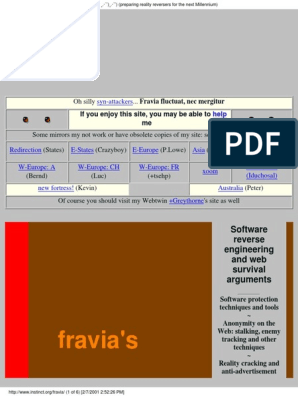 Fravia's reverse engineering | World Wide Web | Technology - 