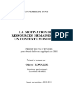 Motivation Des Ressources Humaines Pfe 2011 PDF