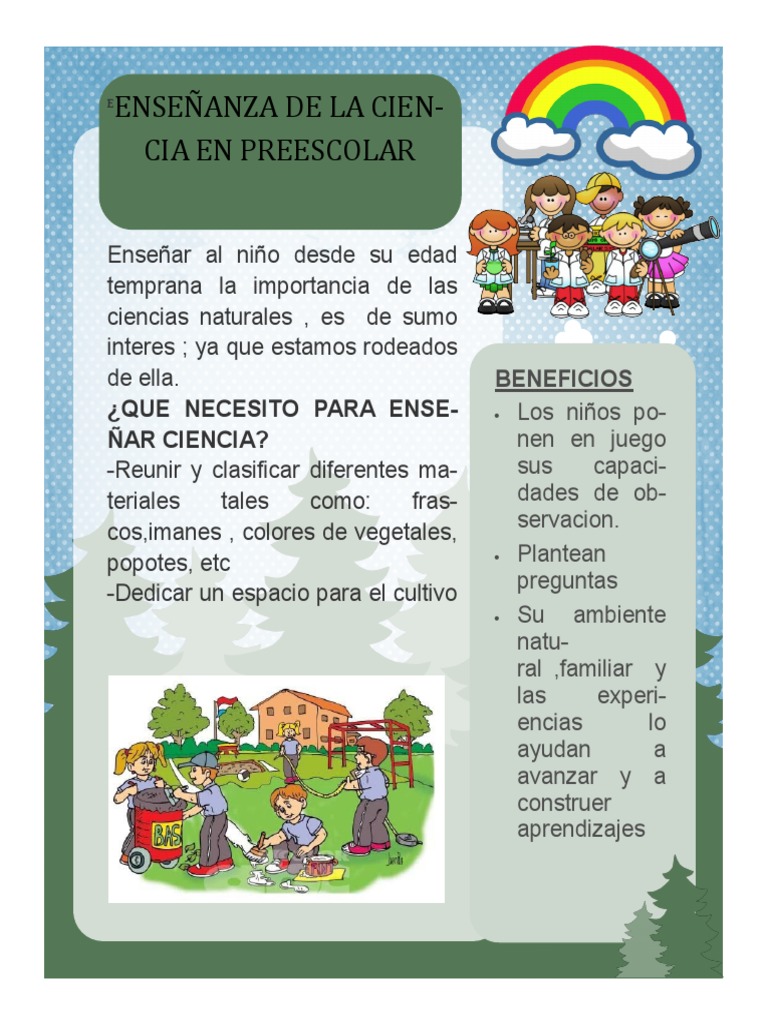 Importancia De Enseñar Ciencias Naturales En Preescolar