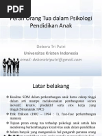 Download PPT Peran Orang Tua Dalam Psikologi Pendidikan Anak 1 by Debora Tri Putri SN351131561 doc pdf