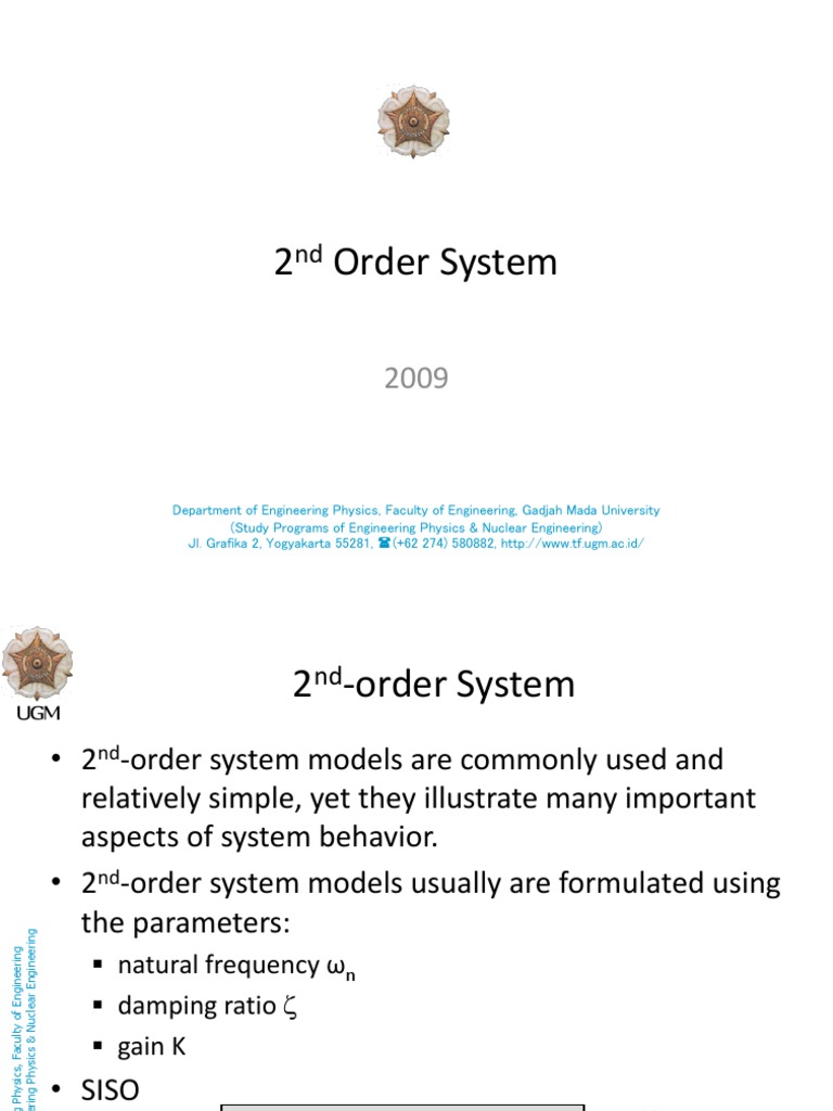 06 2second Order | PDF | Physics | Physical Quantities