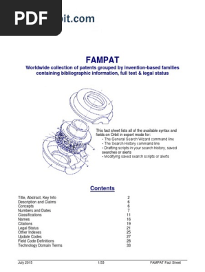 Fampat Search Engine Indexing Information Science