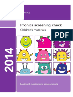 Phonics Screening Check 2014 Assessment Material