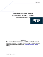 Website Evaluation Report Sample