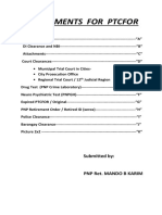 Requirements For Ptcfor: PNP Ret. Mando B Karim