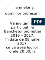 Invitatie Banchet