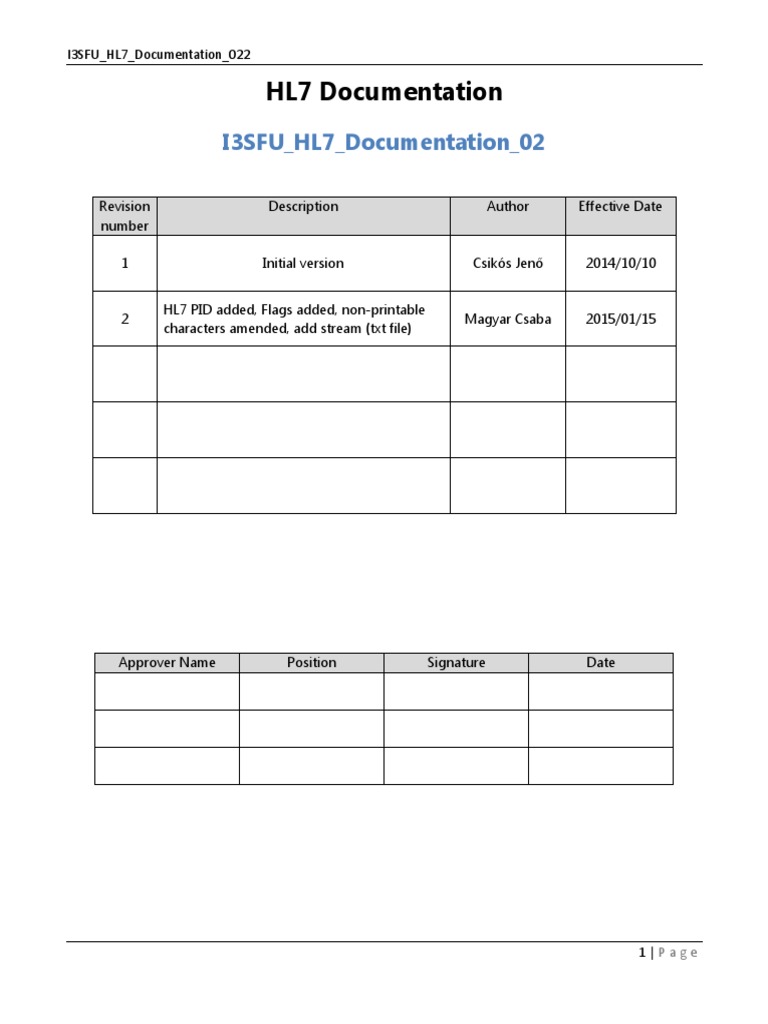 I3SFU HL7 Documentation 02 | PDF | Communications Protocols | String ...