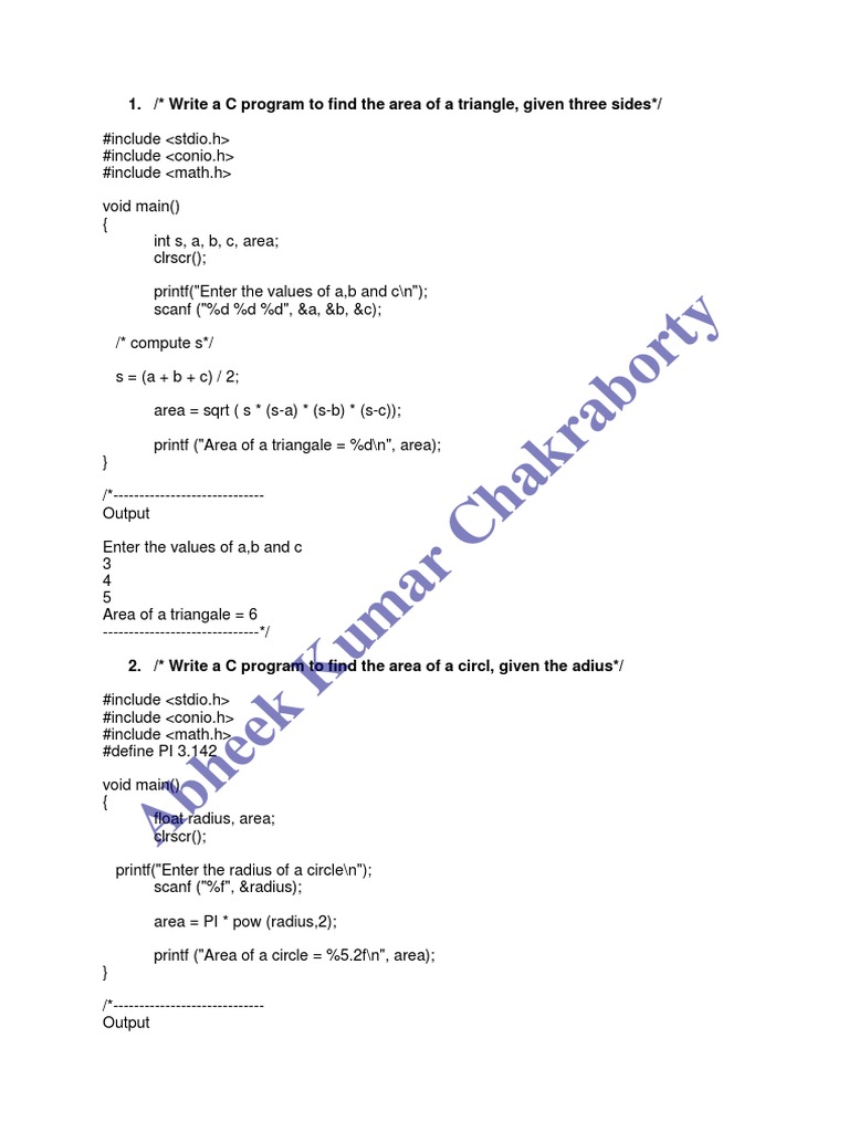 C Programs | PDF | Sine | Trigonometric Functions