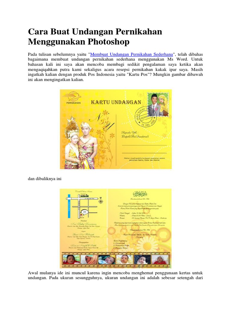 Cara Buat Undangan Pernikahan Menggunakan Photoshop
