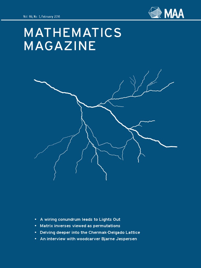 Mathematics Magazine Vol. 89, No. 1, February 2016 | Matrix ...