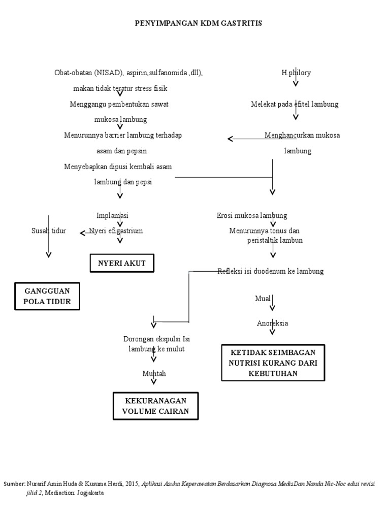 Pathway Gastritis dan Patofisiologinya | PDF