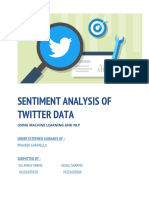 Sentiment Analysis of Twitter Data Using ML