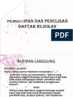 Kutipan Dan Daftar Rujukan