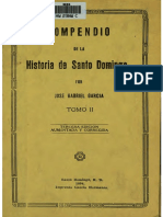 Compendio de La Historia de Santo Domingo - Jose Gabriel Garcia 1894