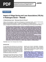 Impact of Village Saving and Loan Associations (VSLAs) in Rubengera Sector – Rwanda