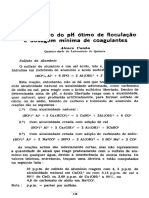 Determinação PH Ótimo de Floculação e Dosagem Mínima de Coagulantes