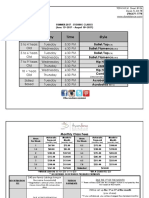 Summer 2017 Schedule