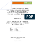 Expediente - Diseño de Estructura Metalica Tijeral Ingreso N°01 Universidad Nacional de Cañete