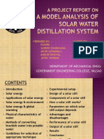 Solar Water Distillation System