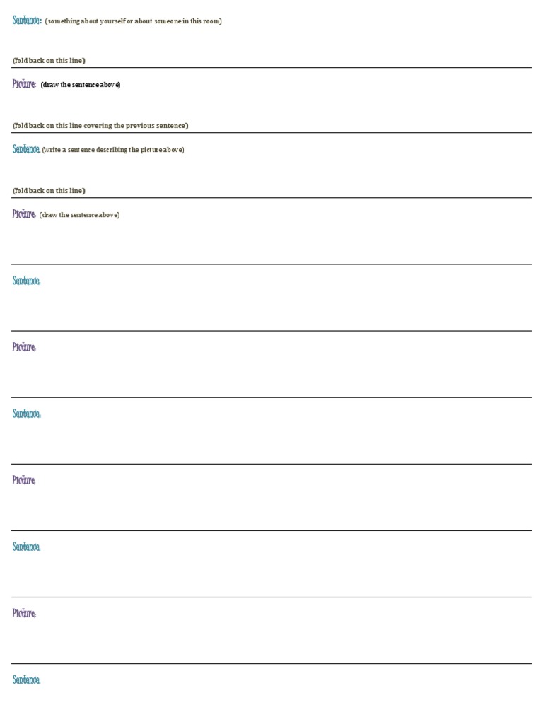 Picture:: (Draw The Sentence Above) | PDF