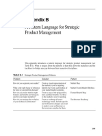 Appendix B: A Pattern Language For Strategic Product Management