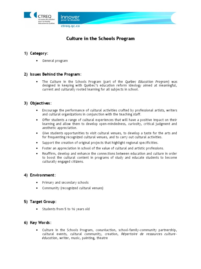 Multicultural Activities for Schools | PDF | Teachers | Creativity