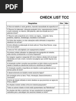 TCC - Check List