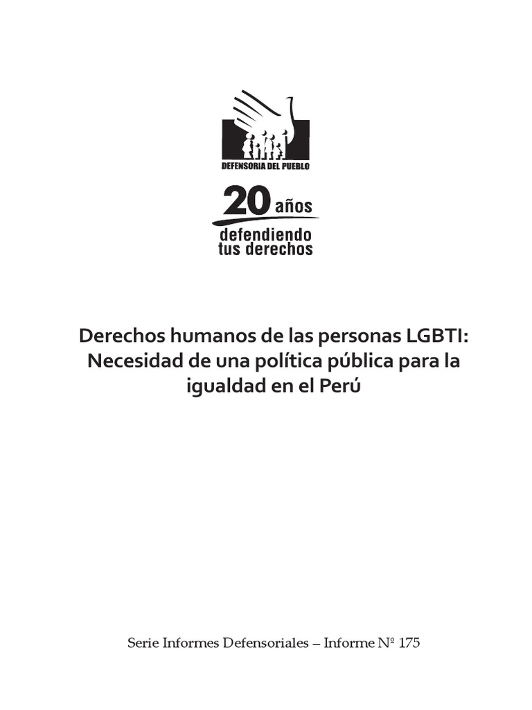 Derechos LGBTI y Políticas de Igualdad en Perú | PDF | Homosexualidad ...