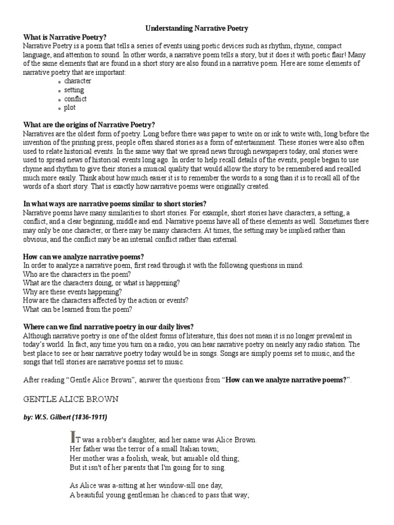 Great narrative poetry picture