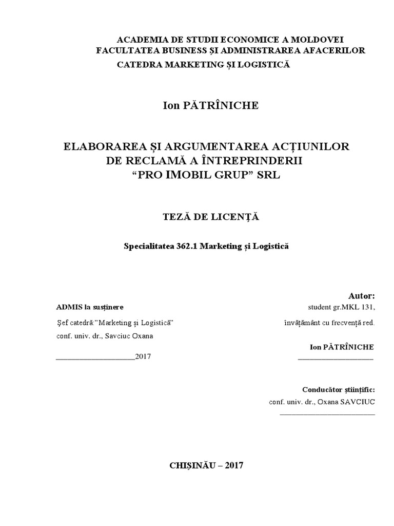 Teza de Licenta ASEM | PDF