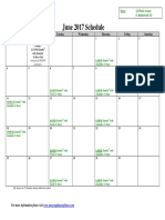 SCDNF June 2017 Schedule