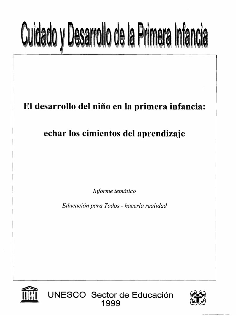 El Desarrollo Del Niño en La Primera Infancia UNESCO | PDF | Adultos ...