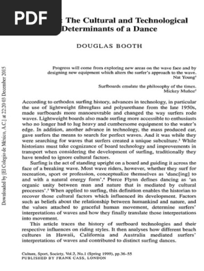 Douglas Booth - Surfing_ the Cultural and Technological Determinants of a Dance