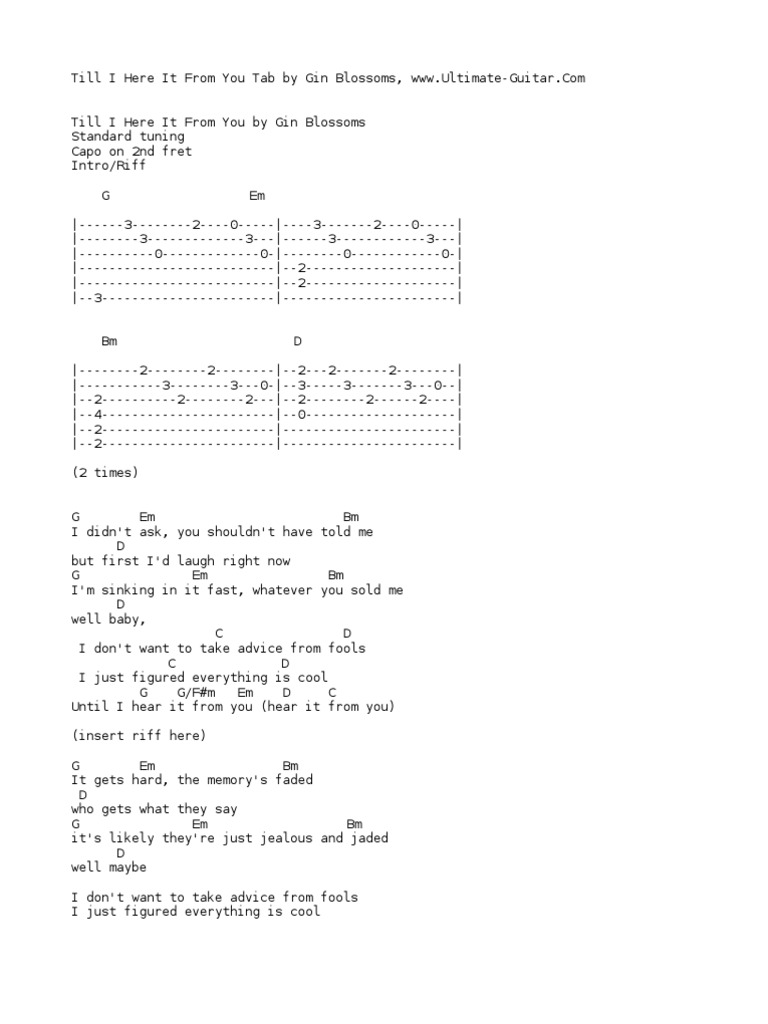 Free Guitar Tabs PDF Collection | PDF