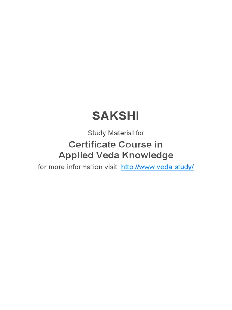 Applied Vedic Knowledge Course Overview | PDF | Vedas | Mantra
