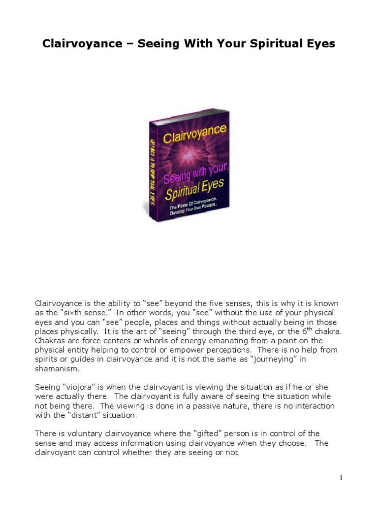 Understanding Clairvoyance and Its Powers | PDF | Mental Processes | Mind