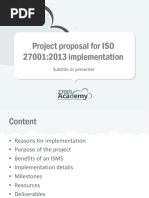 Project Proposal For ISO27001 Implementation 27001academy EN