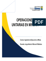 Semana 8, Operaciones Unitarias en Minería PDF