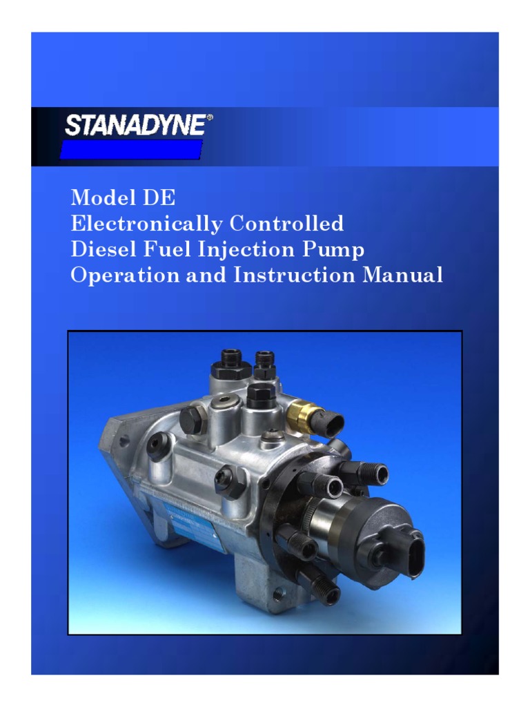 DE Electronic Diesel Injection Pump Manual | PDF | Pump | Diesel Engine