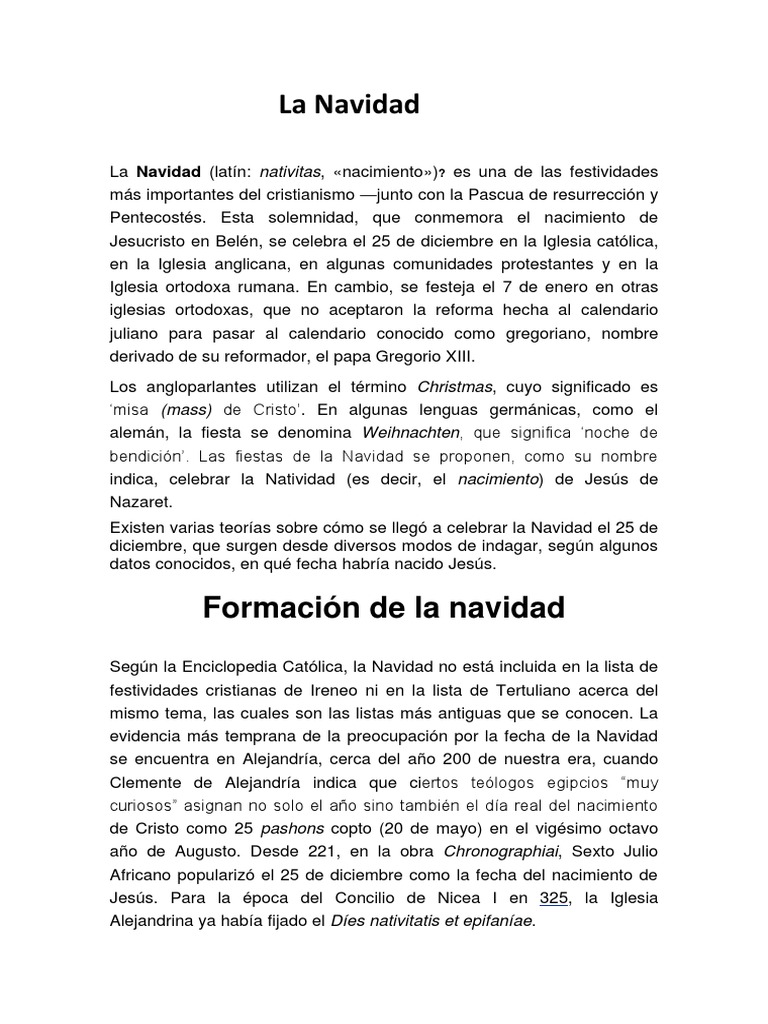 Significado y tradiciones de la Navidad | PDF | Navidad | Papá Noel