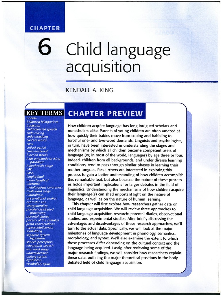 Child Language Acquisition | PDF | Language Acquisition | Multiculturalism