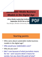Sustainable Media Business Models in The Digital Age