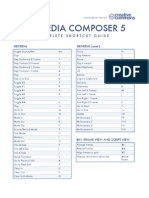 Media Composer 5 Keyboard Shortcut Guide