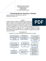 Informe de Cromatografía de Capa Fina y Columna