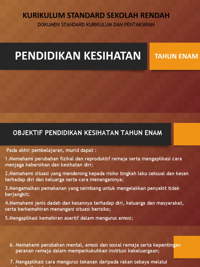 Dskp Kssr Pendidikan Kesihatan Tahun 6 Pdf