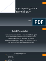 Îngrijirea Și Supravegherea Bolnavului Grav